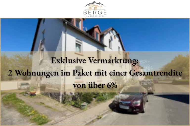 Einmalige Kaufgelegenheit: Zwei Wohnungen im Paket mit einer Rendite von weit über 6%